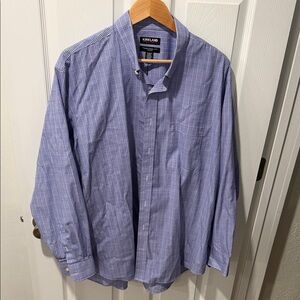 Kirkland Signature Men's Navy Plaid Button-Down Shirt